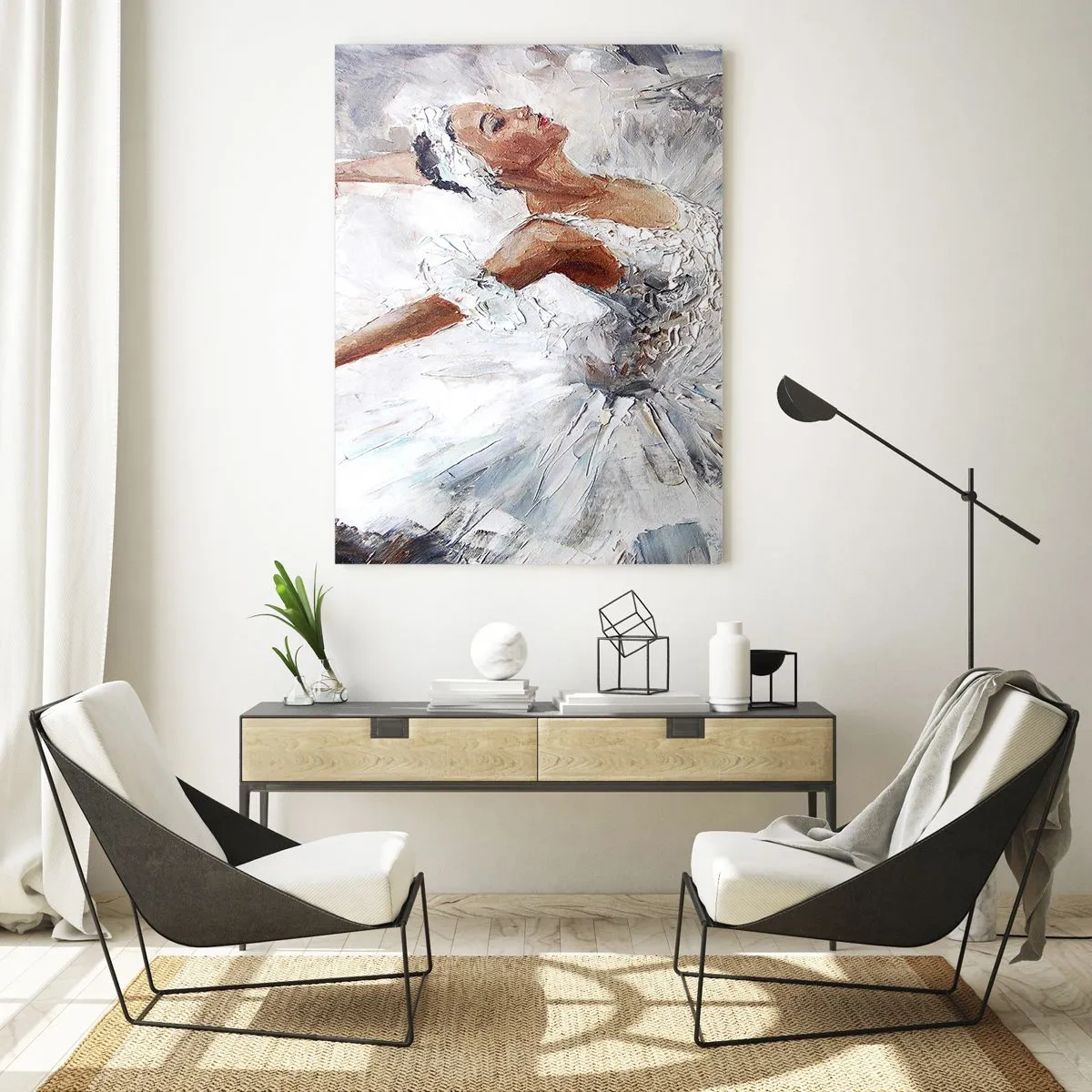 Tablou pe sticlă - Moale și ușoară ca tulul - 50x70 cm