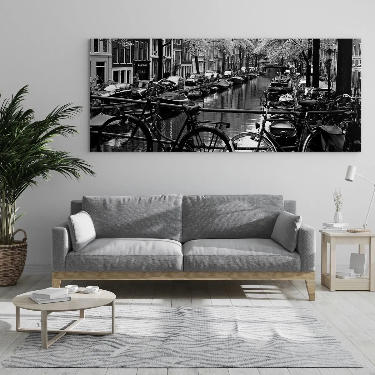 Tablou pe sticlă - O perspectivă foarte olandeză - 90x30 cm