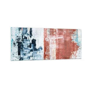 Tablou pe sticlă - Jumi-juma abstract - 100x40 cm