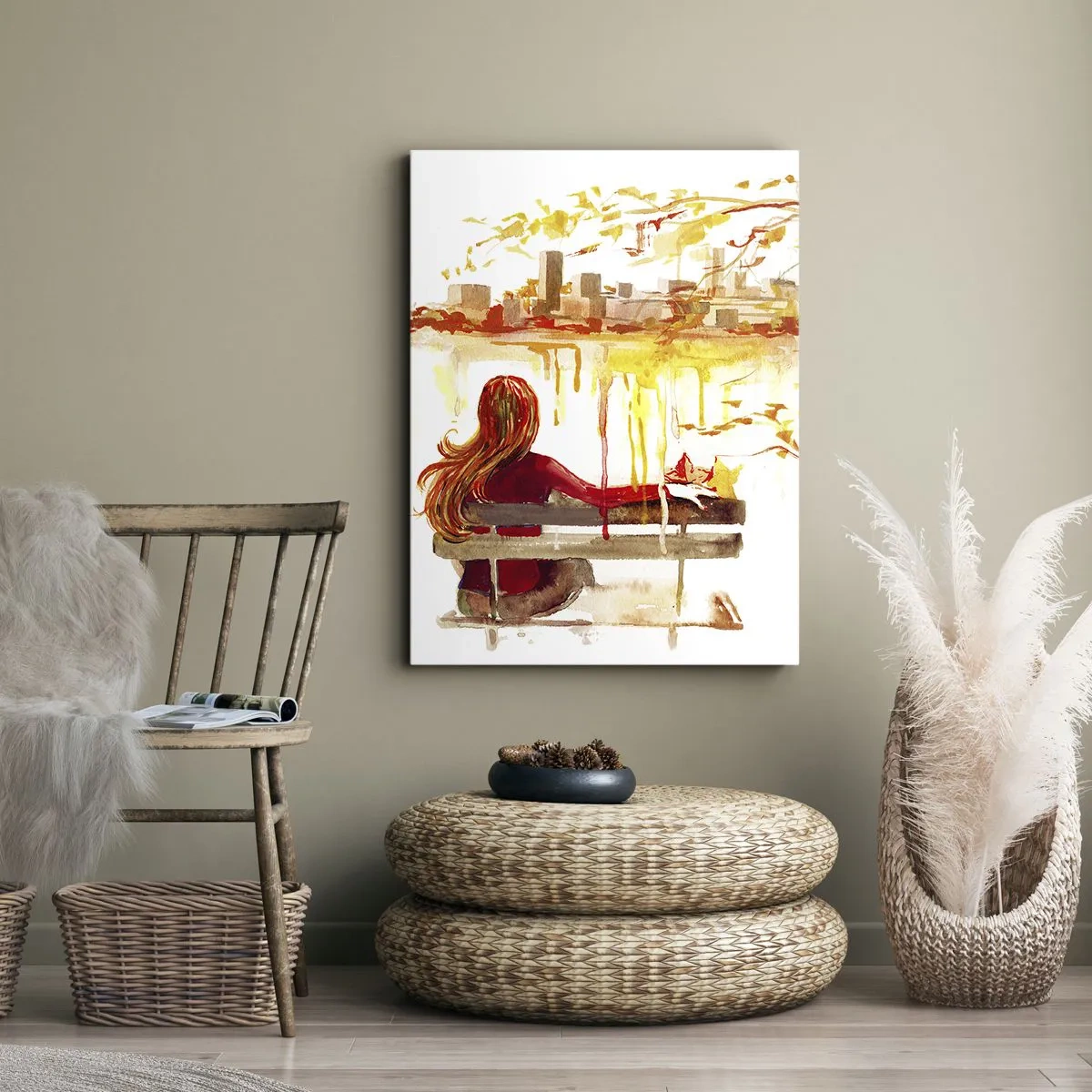 Tablou pe pânză - Un moment de reflecție - 45x80 cm