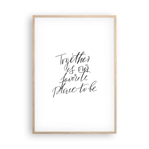 Poster în ramă de stejar deschis - O simți și tu? - 70x100 cm