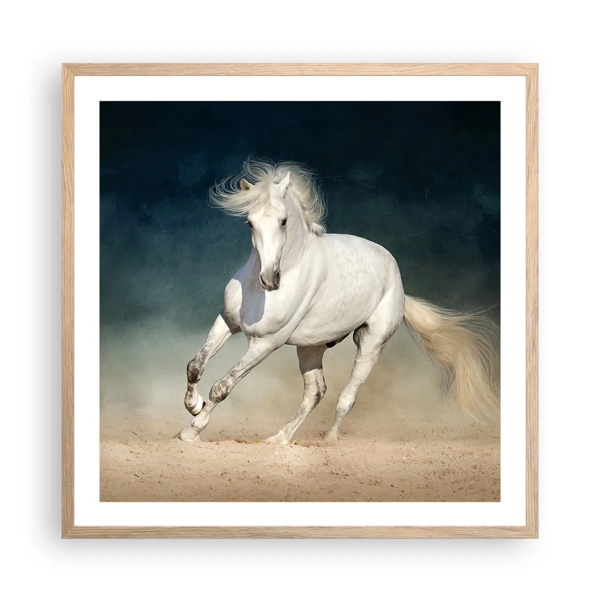 Poster în ramă de stejar deschis - Libertate în stare pură - 60x60 cm