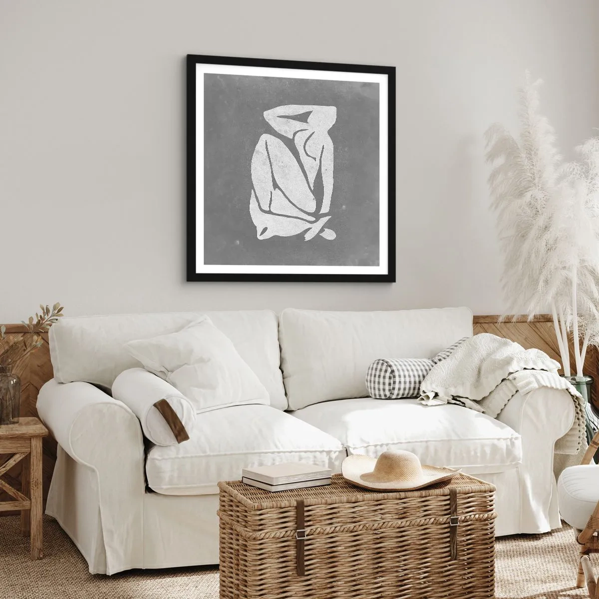 Poster în ramă neagră - În reverie - 60x60 cm