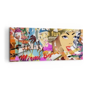 Tablou pe pânză - Flashback-uri de vacanță - 100x40 cm