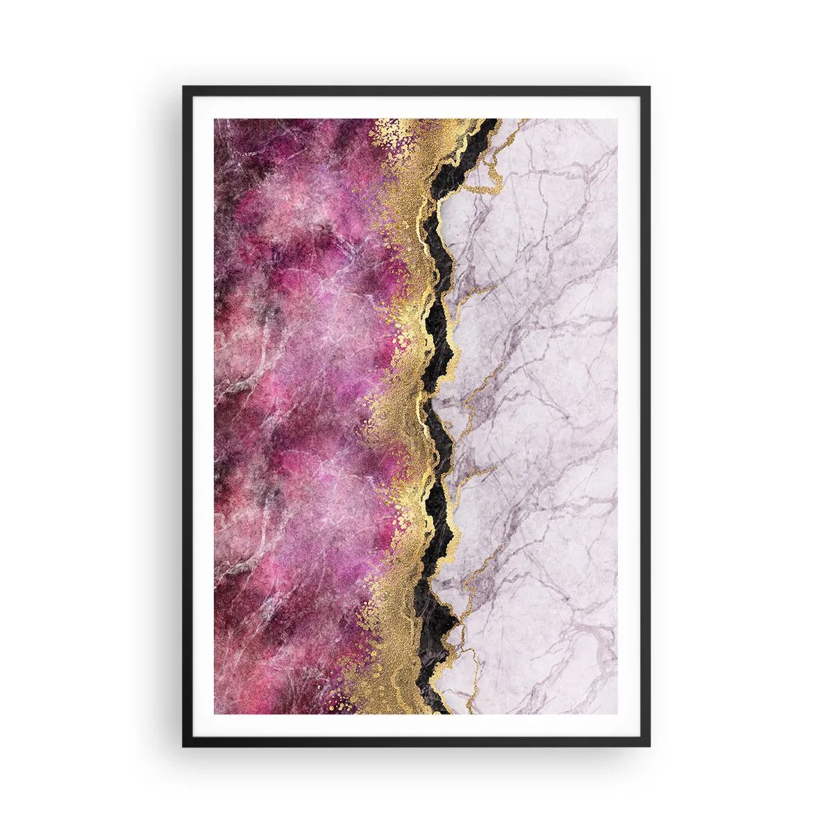 Poster în ramă neagră - La graniță - 70x100 cm