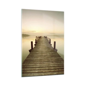 Tablou pe sticlă - Înainte de răsărit, zori, lumină - 50x70 cm