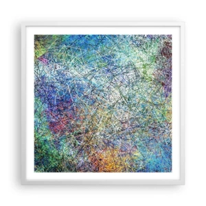 Poster în ramă albă - Nu este atât de simplu - 60x60 cm