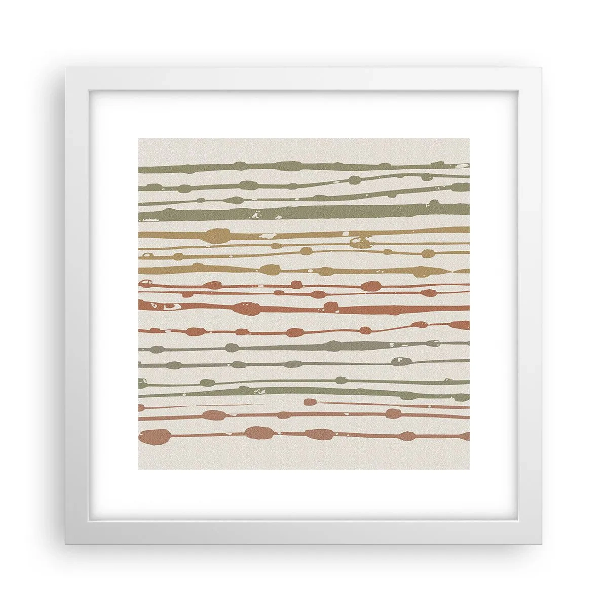 Poster în ramă albă - Notația culorilor muzicale - 30x30 cm