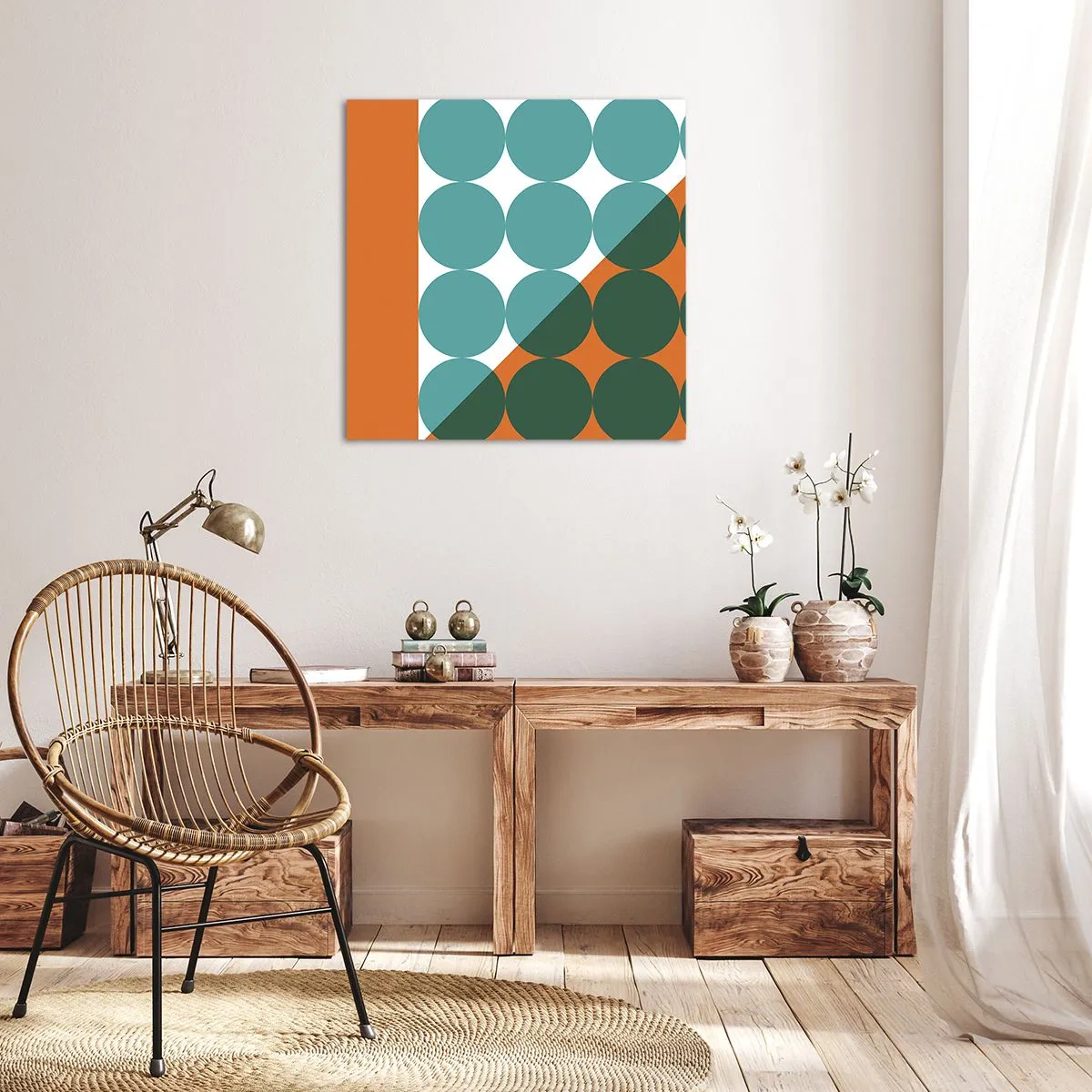 Tablou pe pânză - Sus și pe diagonală - 50x50 cm