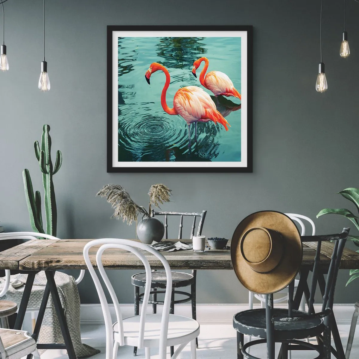 Poster în ramă neagră - Suntem bune de revistele de modă - 30x30 cm