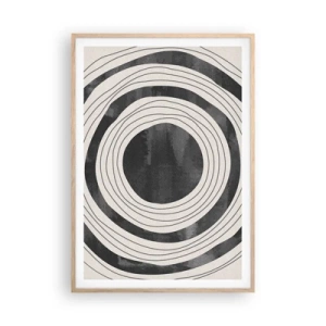 Poster în ramă de stejar deschis - Direct la subiect - 70x100 cm