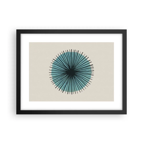 Poster în ramă neagră - Radiant pe albastru - 40x30 cm