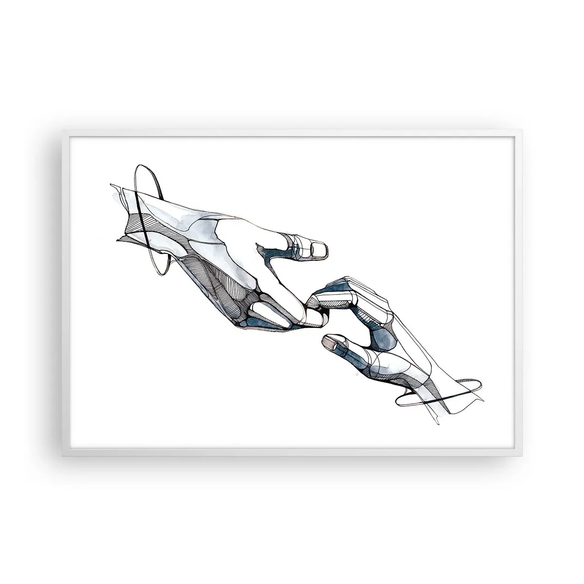 Poster în ramă albă - Gest frumos - 100x70 cm