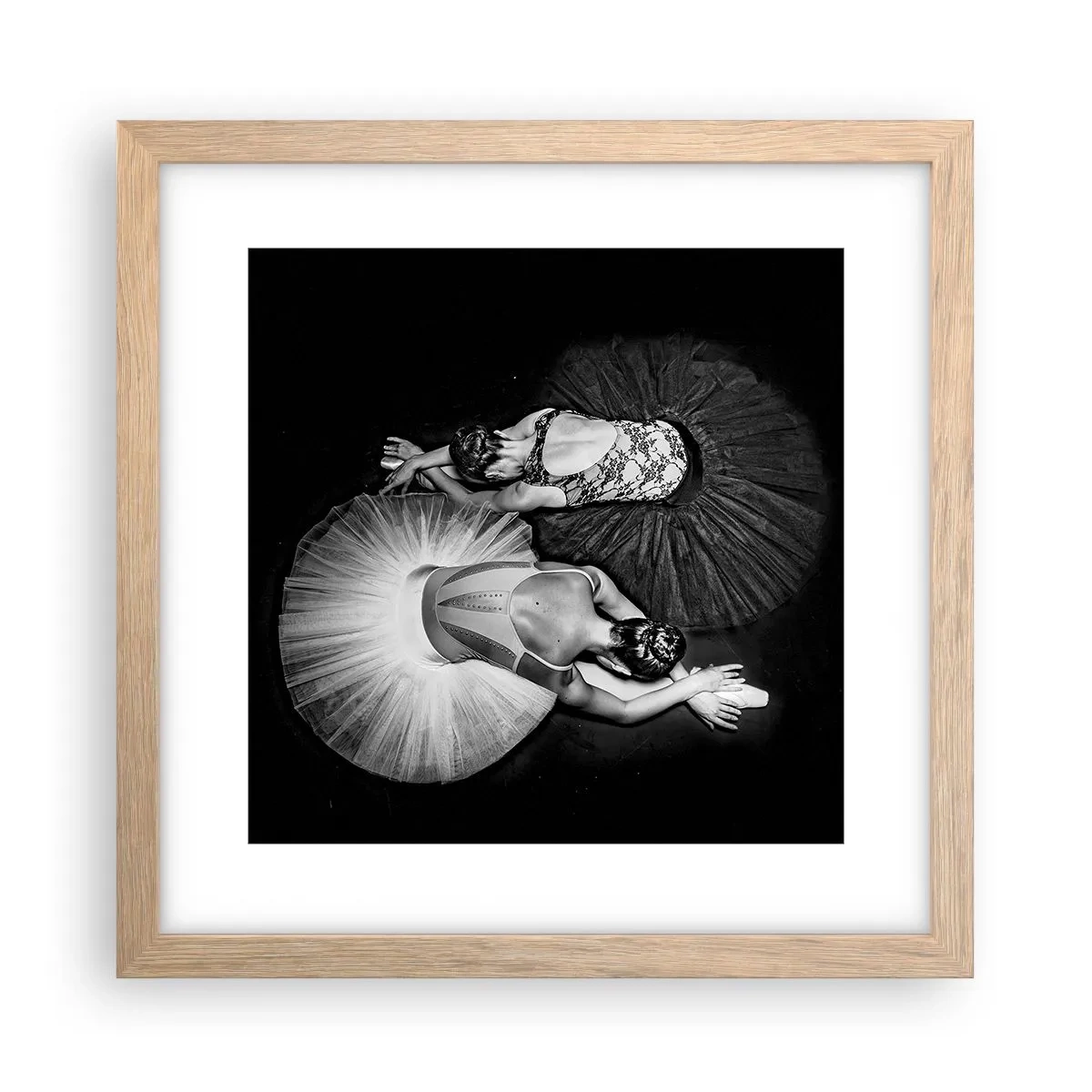 Poster în ramă de stejar deschis - Yin și yang - echilibrul perfect - 30x30 cm