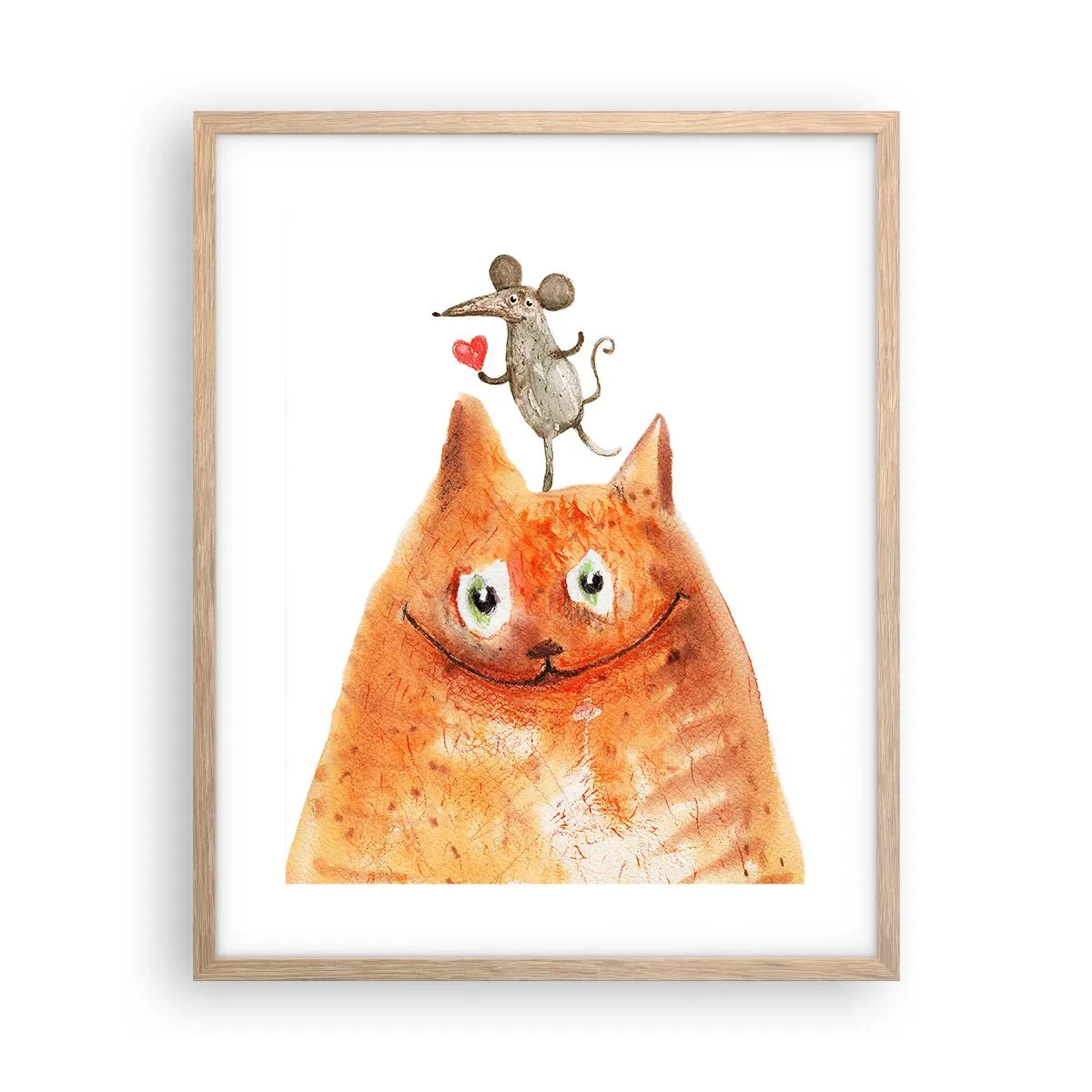 Poster în ramă de stejar deschis - Paradoxurile iubirii - 40x50 cm