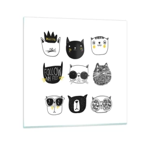 Tablou pe sticlă - Fiecare este diferit - 40x40 cm