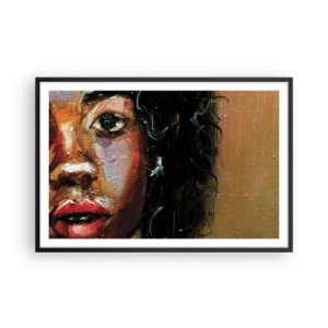 Poster în ramă neagră - Negru și strălucire - 91x61 cm