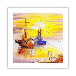 Poster - O binemeritată odihnă în port - 40x40 cm