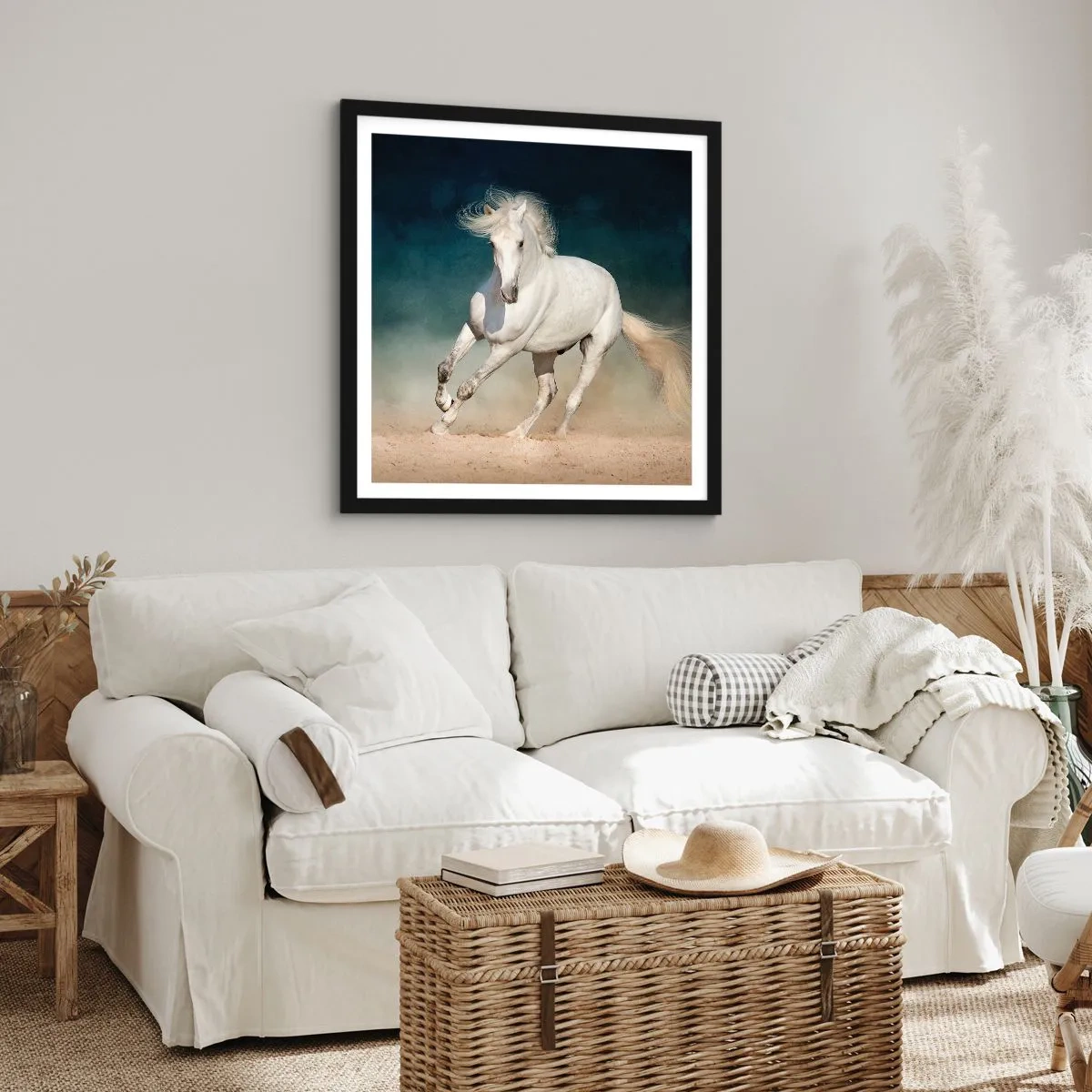 Poster în ramă neagră - Libertate în stare pură - 40x40 cm