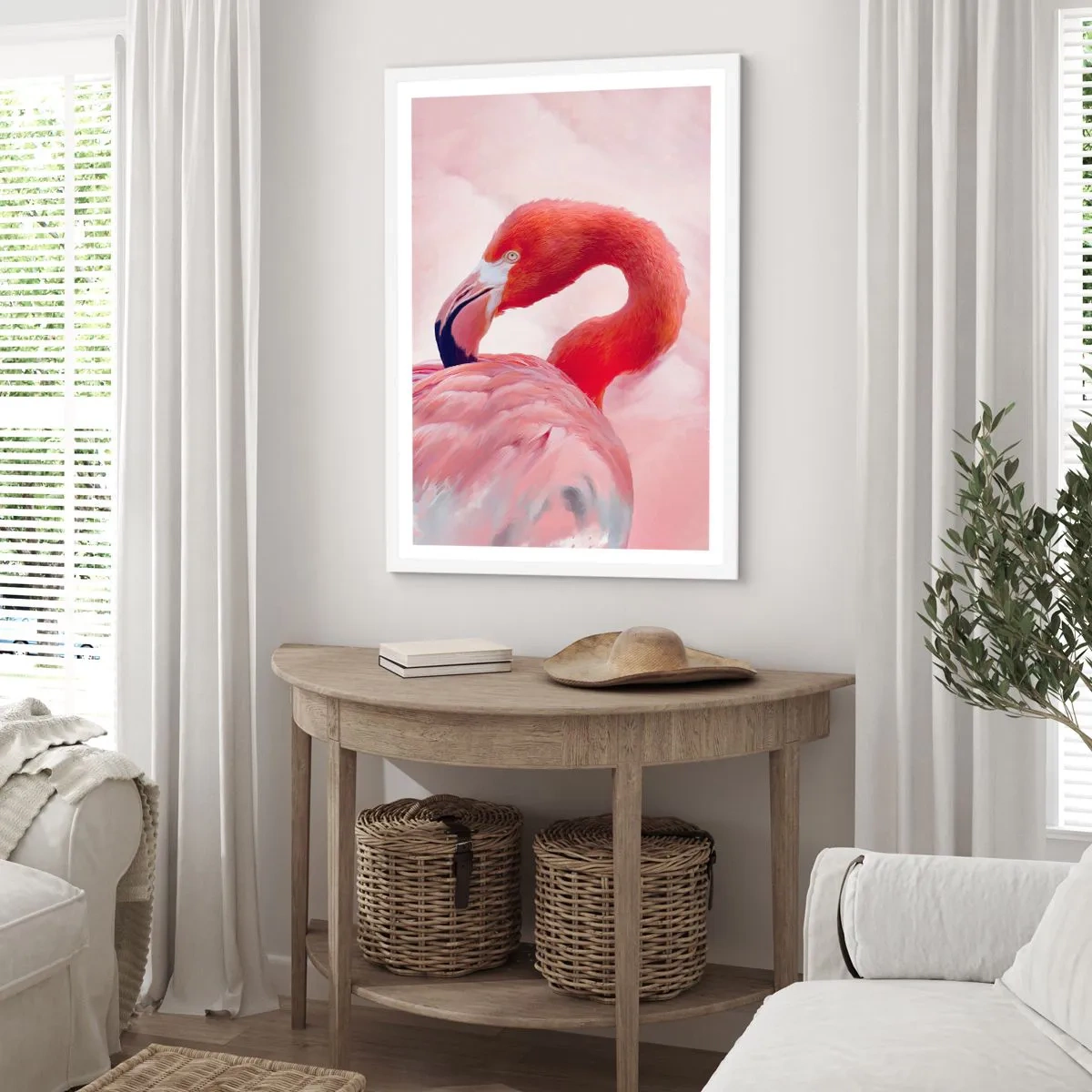 Poster în ramă albă - Frumusețea păsărilor - 50x70 cm