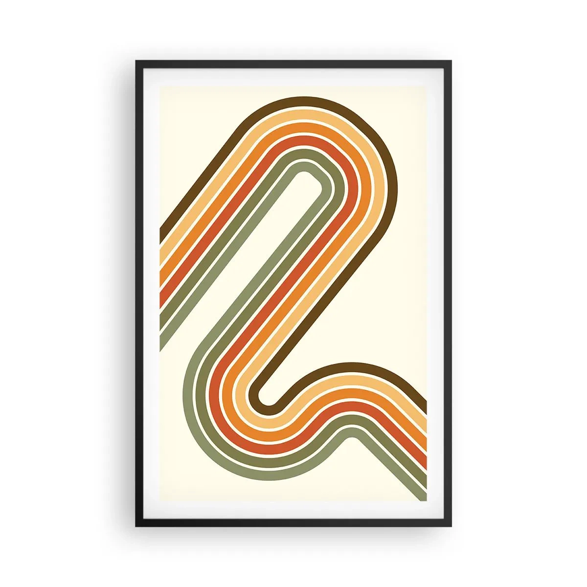 Poster în ramă neagră - Cu zigzag până la destinație - 61x91 cm