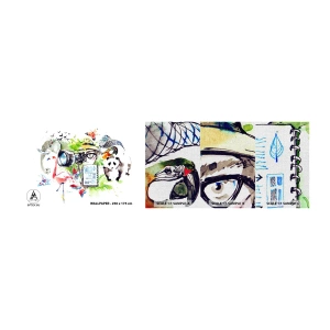 Mostră tapet Premium Canvas - Prin obiectivul unui călător - Abstracția, Animale, Fotograf - 100x30 cm