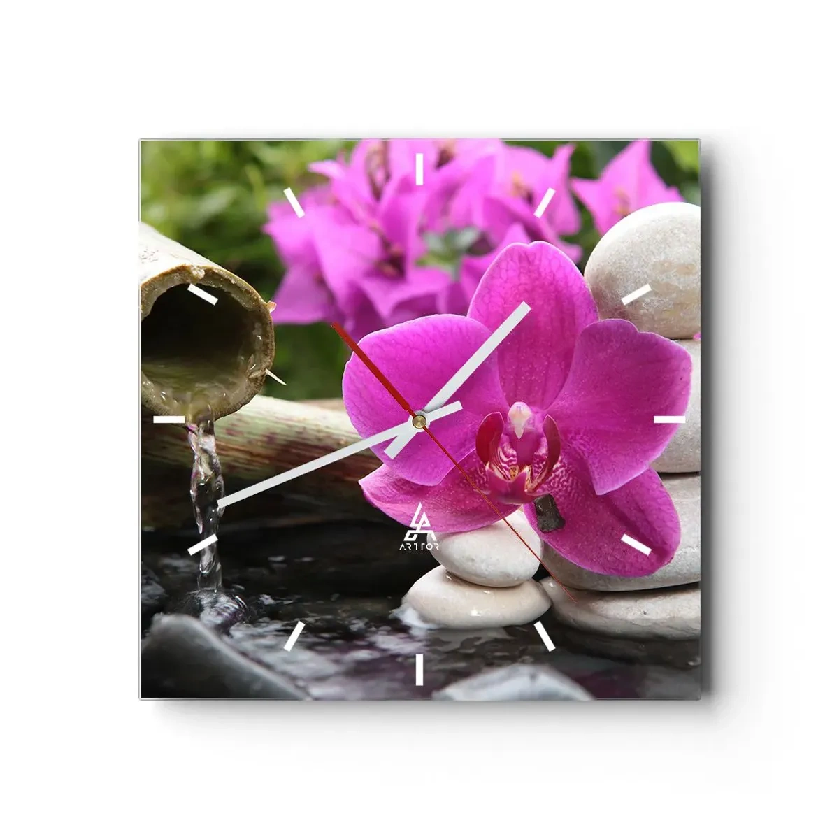 Ceas de perete - Ceas pe sticlă - Te odihnești deja - 40x40 cm