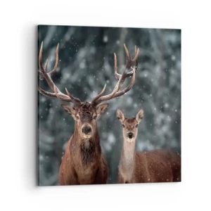 Tablou pe pânză - Stăpânul pădurii și soția sa - 70x70 cm