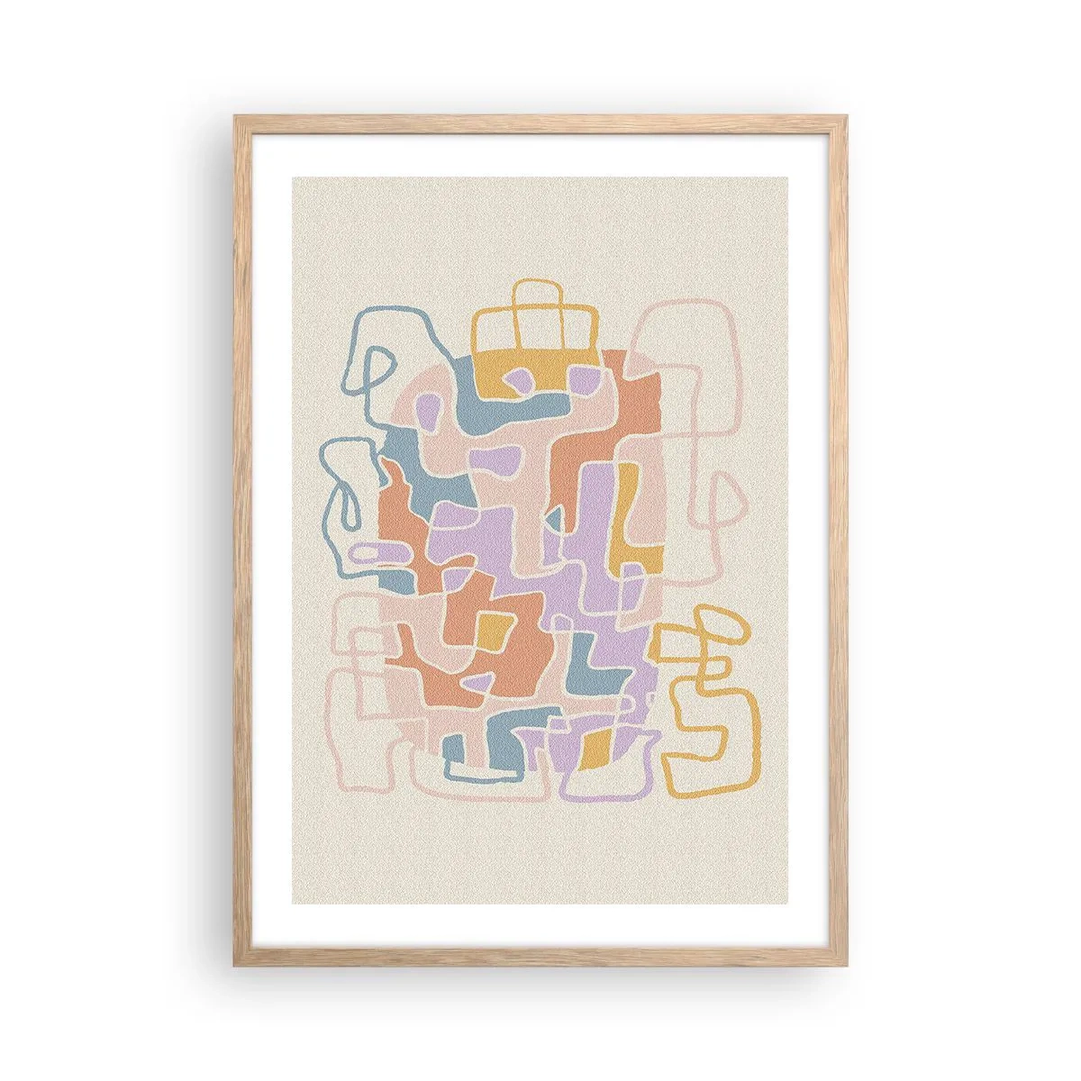 Poster în ramă de stejar deschis - Labirintul - o aventură plină de bucurie - 50x70 cm