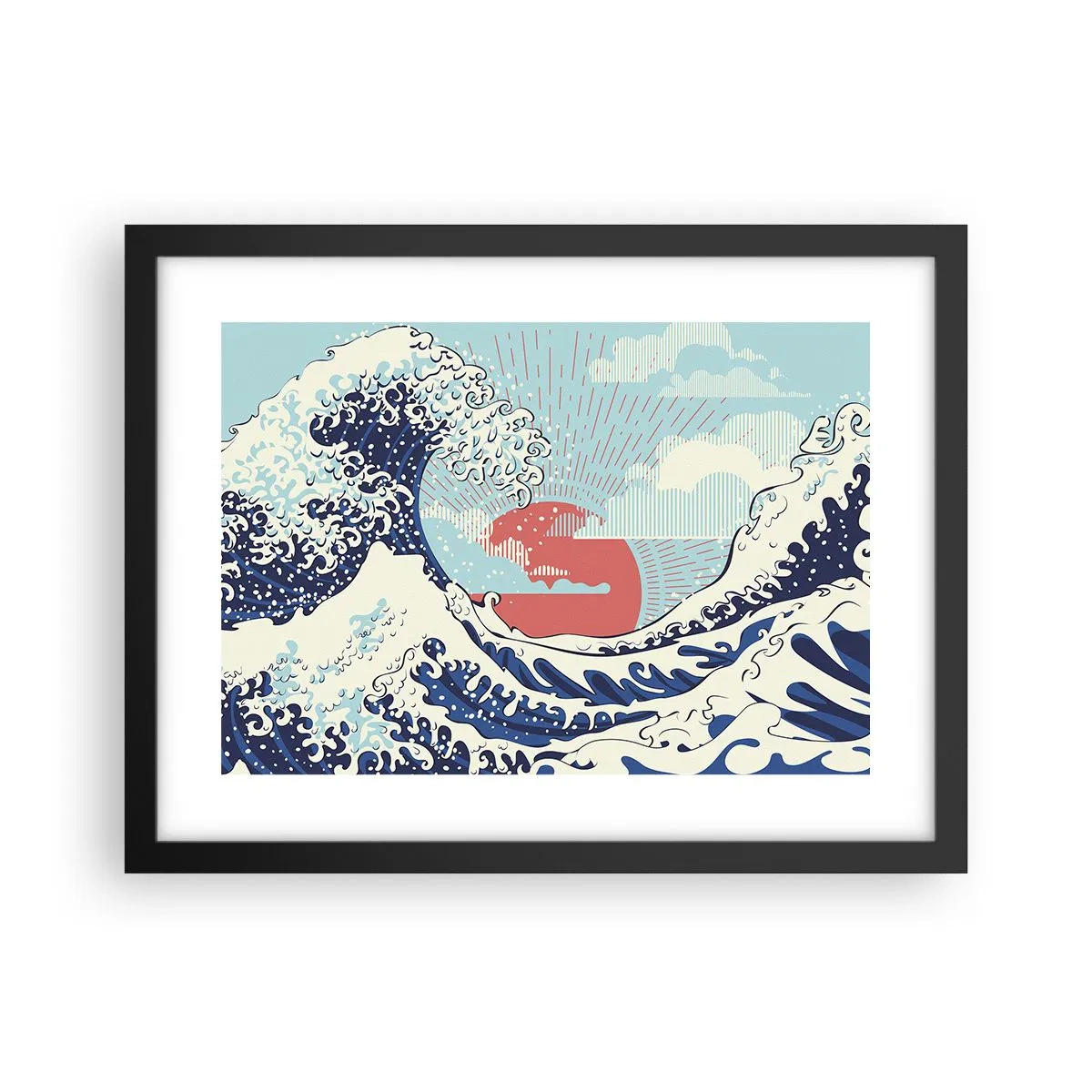 Poster în ramă neagră - Din inspirații japoneze - 40x30 cm
