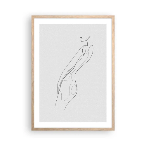 Poster în ramă de stejar deschis - Abia o promisiune - 50x70 cm