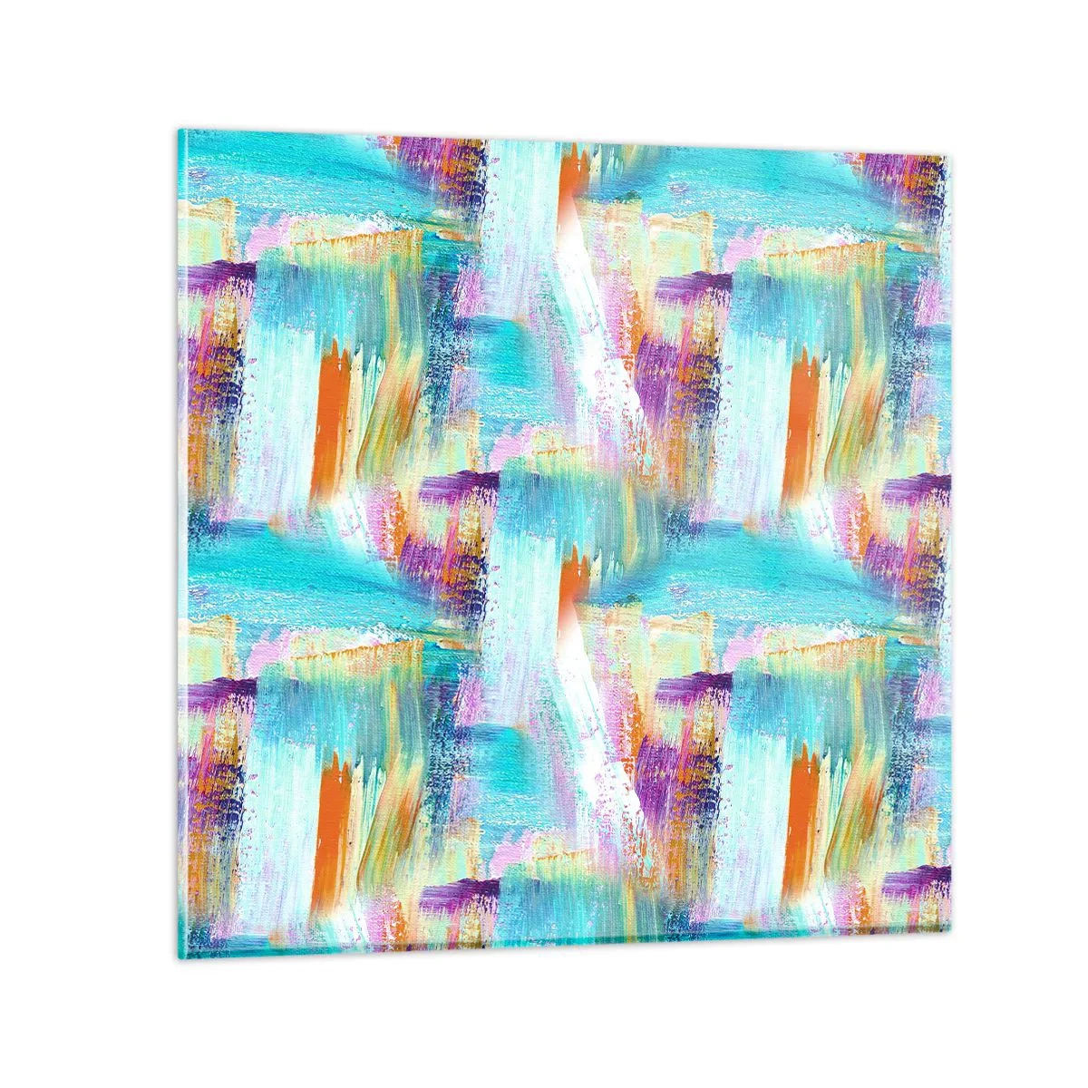 Tablou pe sticlă - Mâzgălire veselă - 60x60 cm
