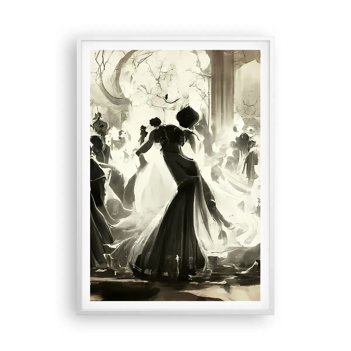 Poster în ramă albă - Marea mascaradă - 70x100 cm