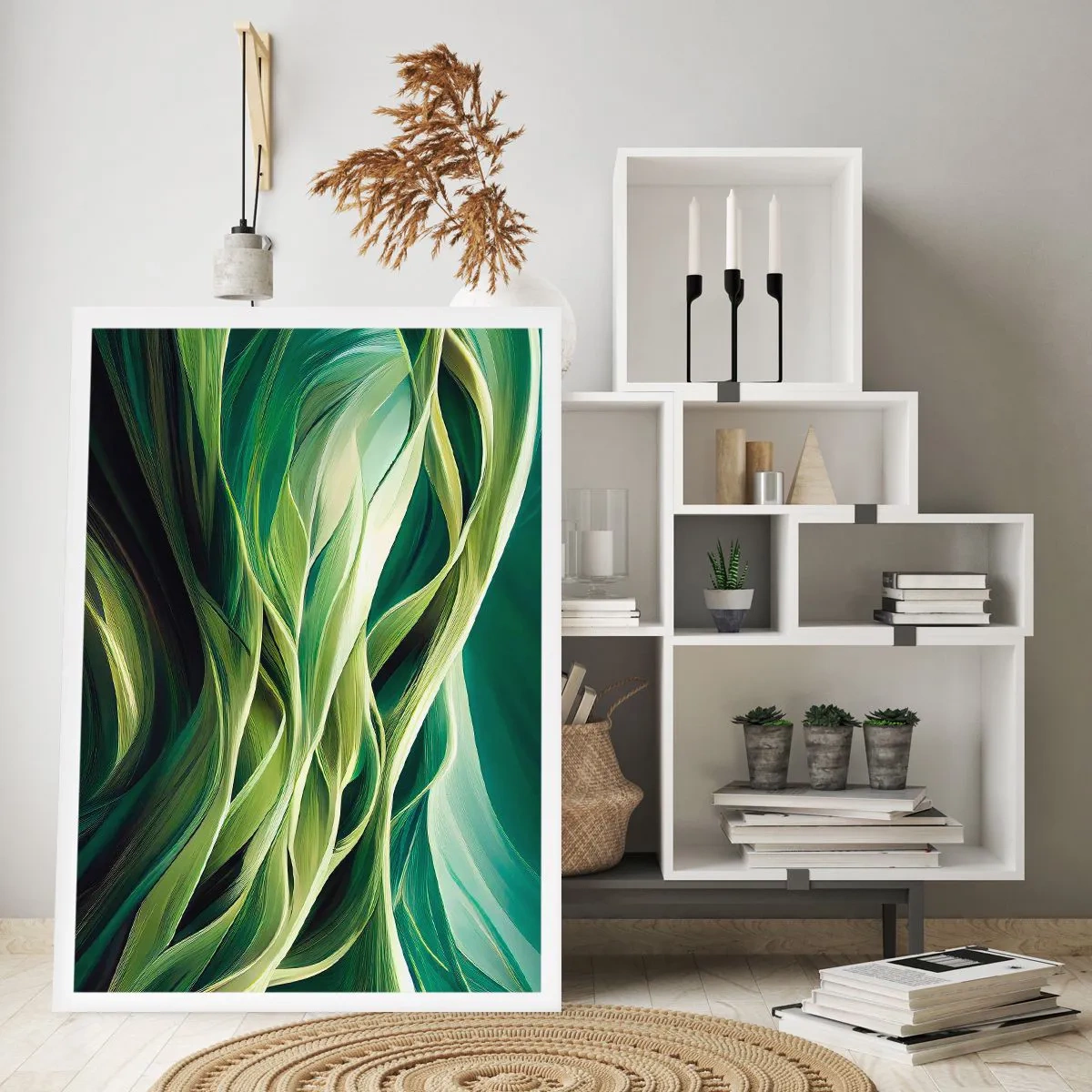 Poster - Un joc abstract de verde - 30x40 cm