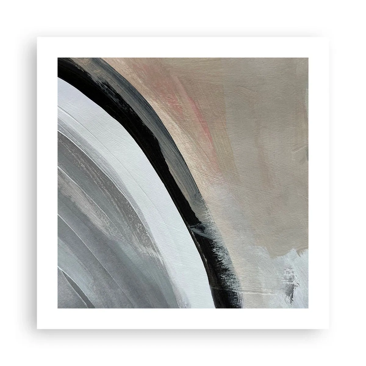 Poster - Compoziție: arc de negru și gri - 50x50 cm