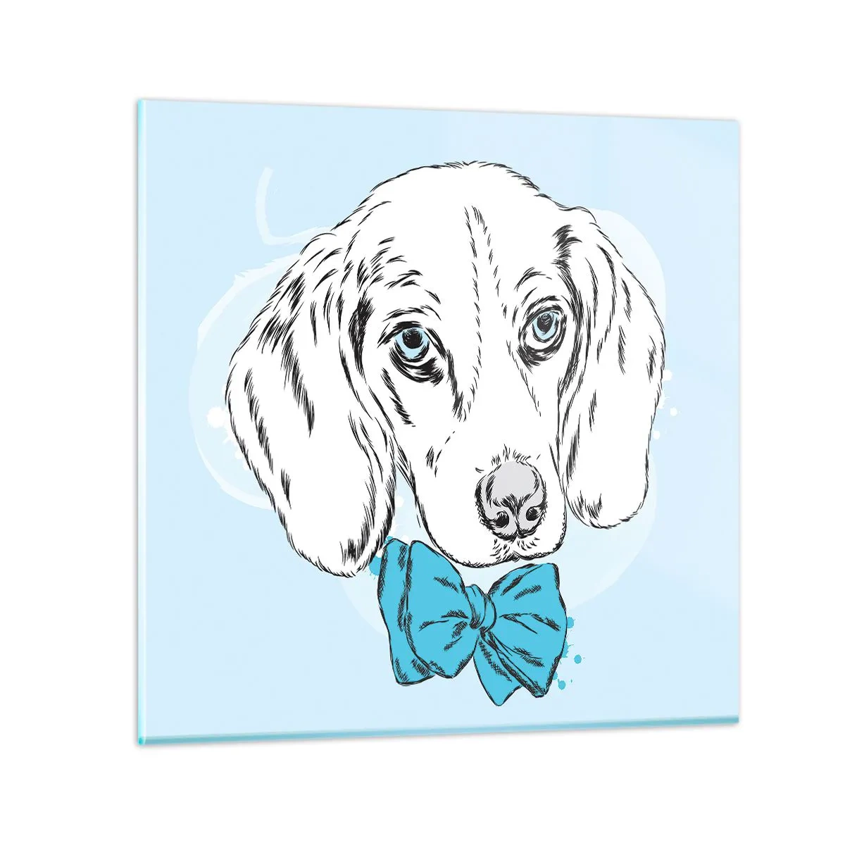 Tablou pe sticlă - Eleganța câinelui - 30x30 cm