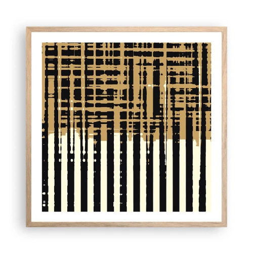 Poster în ramă de stejar deschis - Abstracție arhitecturală - 60x60 cm