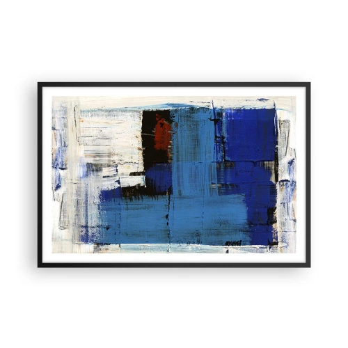 Poster în ramă neagră - Secretul albastru - 91x61 cm