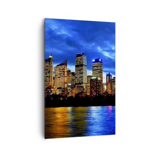 Tablou pe pânză - O noapte de lumini și culori - 80x120 cm