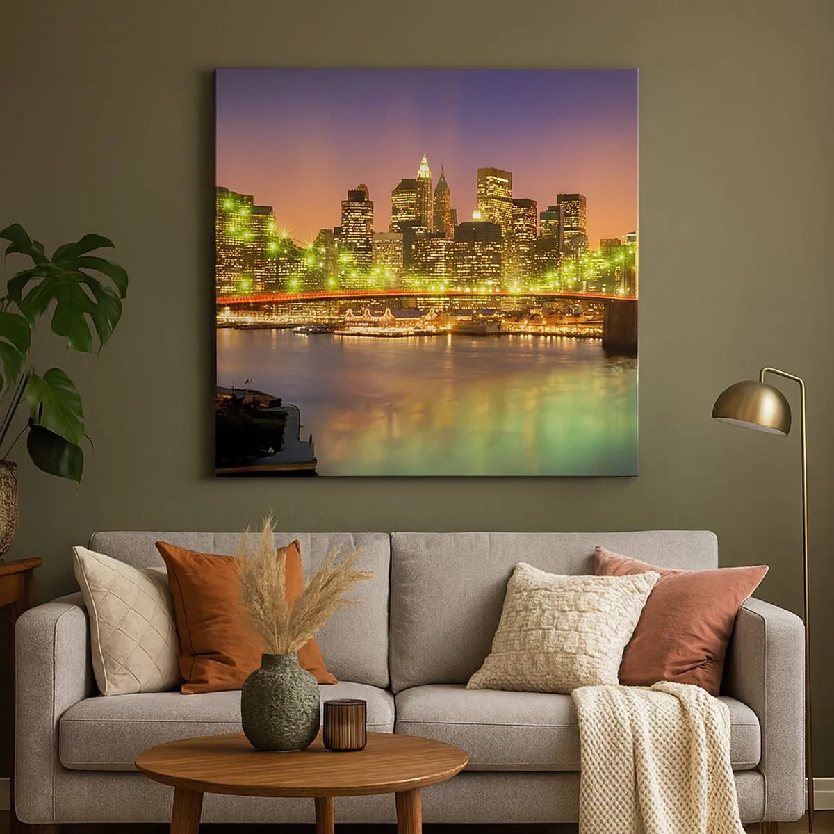 Tablou pe pânză - Lumina nu se stinge niciodată aici - 30x30 cm