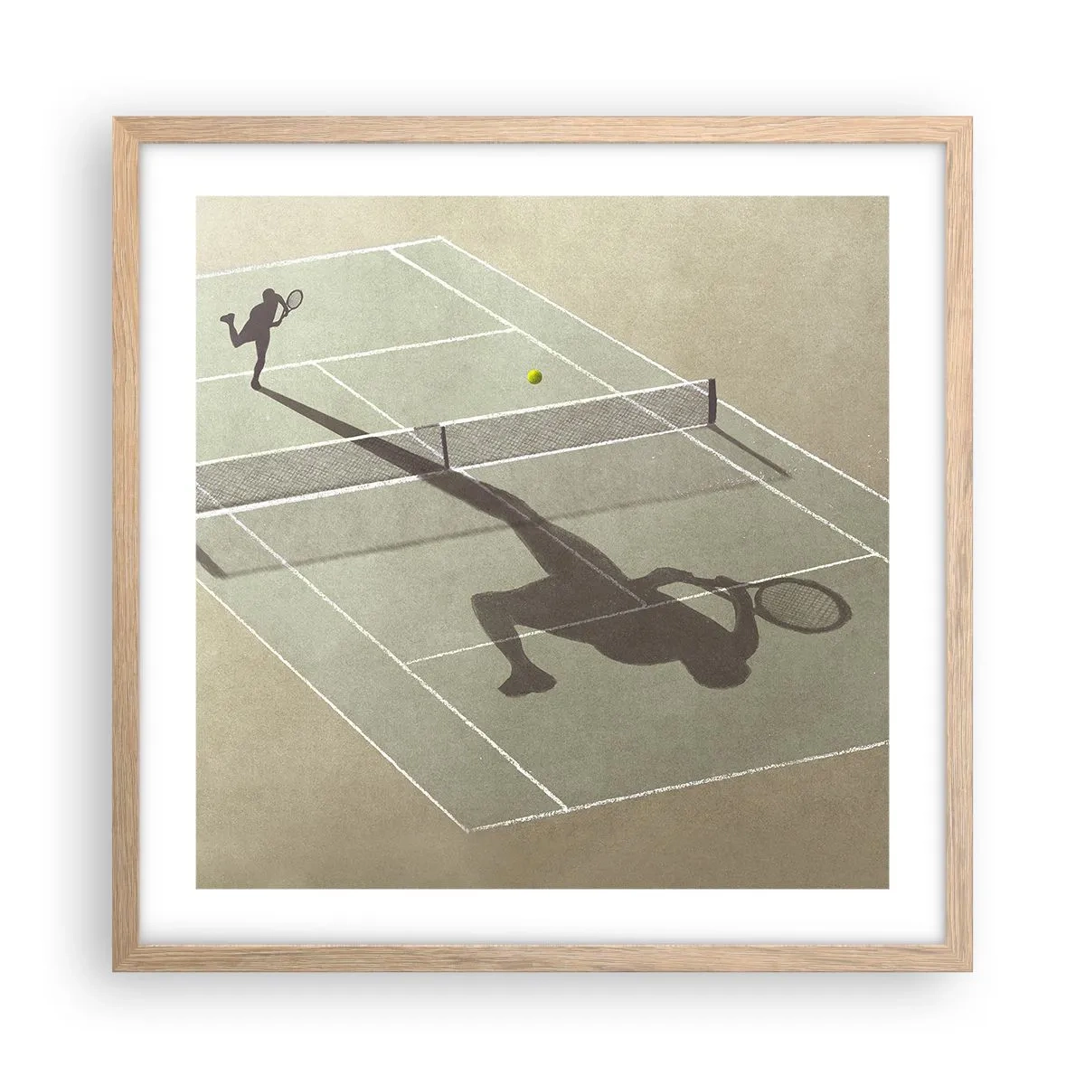 Poster în ramă de stejar deschis - Învinge-te pe tine însuți - 50x50 cm