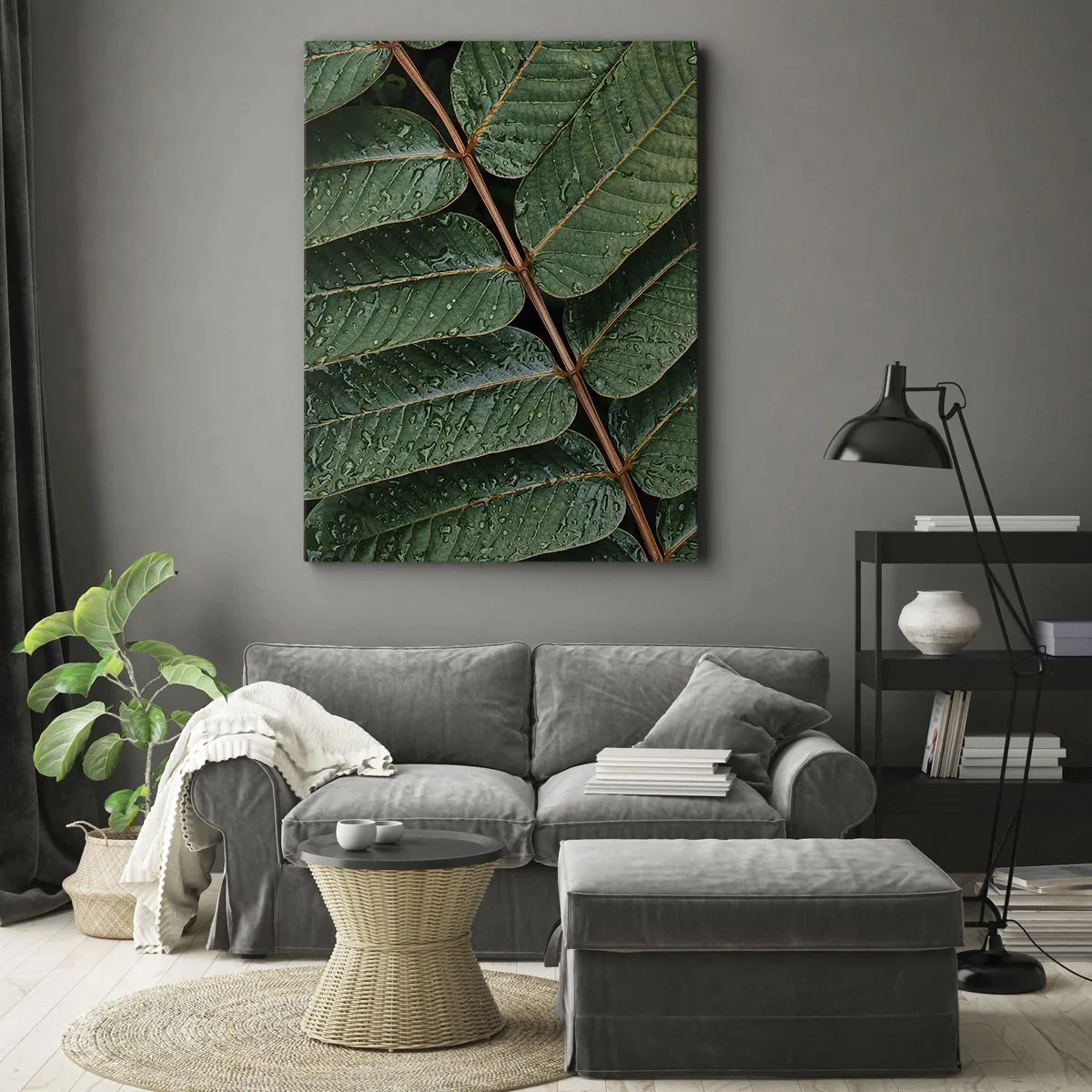 Tablou pe pânză - Într-un ritm verde - 50x70 cm