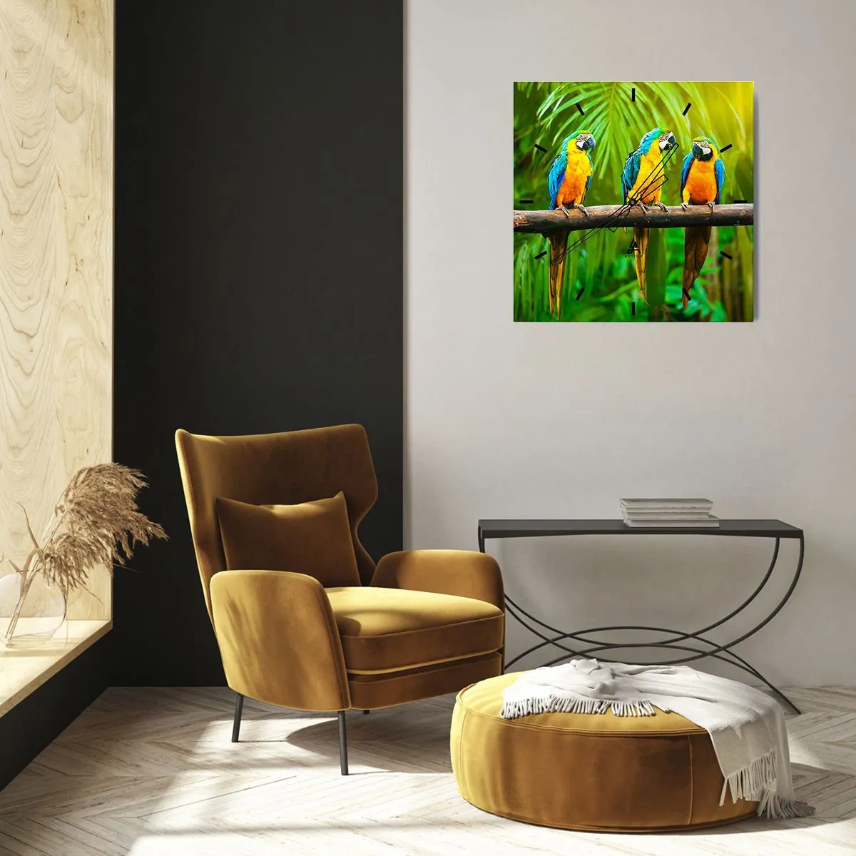 Ceas de perete - Ceas pe sticlă - Și ai auzit că ea...? - 40x40 cm