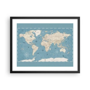 Poster în ramă neagră - Lumea la îndemână - 50x40 cm