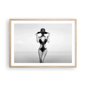 Poster în ramă de stejar deschis - Numele meu este: Eleganța - 70x50 cm