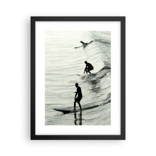 Poster în ramă neagră - Pentru a întâmpina valul - 30x40 cm
