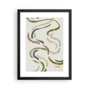 Poster în ramă neagră - Dansul vesel al abstracției - 30x40 cm