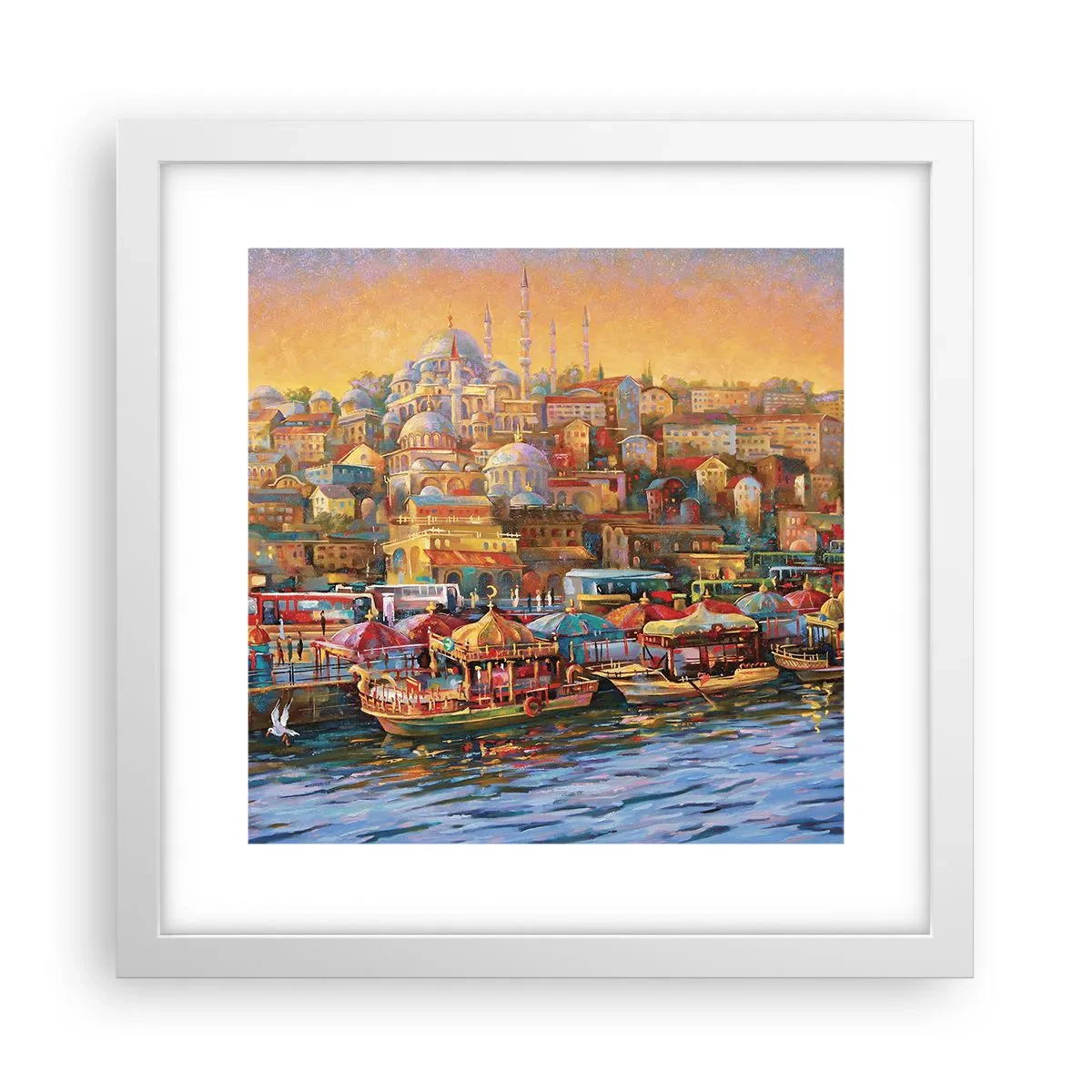 Poster în ramă albă - O poveste din Istanbul - 30x30 cm
