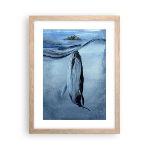 Poster în ramă de stejar deschis - Cele două lumi din nord - 30x40 cm