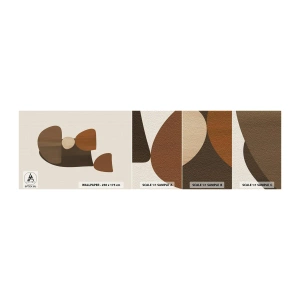 Mostră tapet autocolant Deluxe Sticker - Compoziție în bronz - Abstracția, Bucată, Artă Modernă - 100x30 cm
